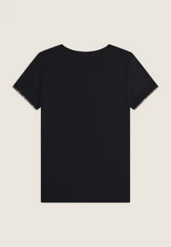 Freddy T-shirt donna in jersey viscosa con inserto animalier-Donna T-shirts