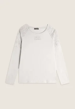Freddy T-shirt donna manica lunga con inserti paisley-Donna Ginnastica|T-shirts