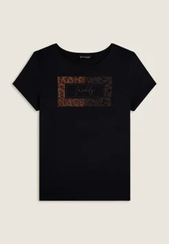 Freddy T-shirt donna stampa animalier e strass-Donna T-shirts