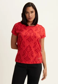 Freddy T-shirt floreale in jersey con maniche a kimono-Donna Pilates|Ginnastica
