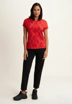 Freddy T-shirt floreale in jersey con maniche a kimono-Donna Pilates|Ginnastica