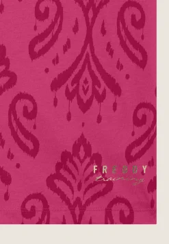 Freddy T-shirt floreale in jersey con maniche a kimono-Donna Pilates|Ginnastica