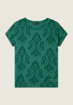Freddy T-shirt floreale in jersey con maniche a kimono-Donna Pilates|Ginnastica