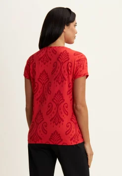 Freddy T-shirt floreale in jersey con maniche a kimono-Donna Pilates|Ginnastica