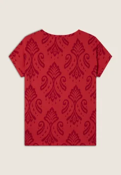 Freddy T-shirt floreale in jersey con maniche a kimono-Donna Pilates|Ginnastica