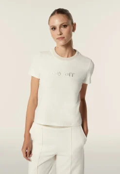 Freddy T-shirt girocollo donna slim fit in jersey elasticizzato-Donna T-shirts