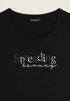 Freddy T-shirt in cotone Supima con stampa Spreading Love-Donna T-shirts