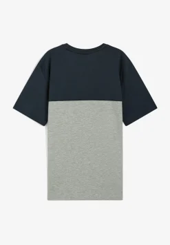 Freddy T-shirt in jersey bicolore con stampa college-Uomo T-shirts E Polo