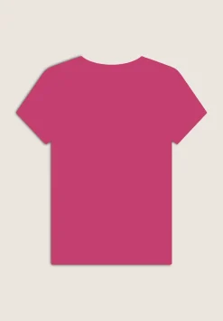 Freddy T-shirt in jersey con logo oro chiaro sul fronte-Donna Pilates|Ginnastica
