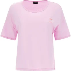 Freddy T-shirt in jersey leggero con patch fenicottero in tono-Donna T-shirts