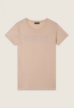 Freddy T-Shirt in jersey modal con Logo Strass-Donna T-shirts