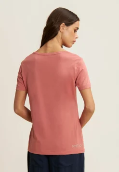 Freddy T-Shirt in jersey modal con Logo FY e Dettagli in Strass-Donna T-shirts