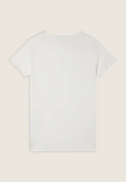 Freddy T-Shirt in jersey modal con Strass e Taglio Arrotondato-Donna T-shirts