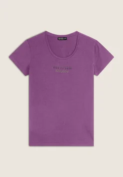 Freddy T-shirt in jersey stretch con grafica bicolore-Donna Padel|Pilates