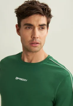Freddy T-shirt in jersey stretch con cuciture in contrasto-Uomo T-shirts E Polo