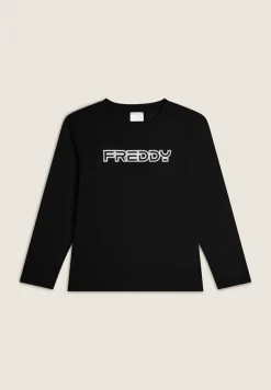 Freddy T-shirt manica lunga da Bambina Regular Fit con Logo Glitter- T-shirts