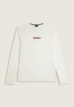 Freddy T-shirt Manica Lunga in Cotone con Logo-Uomo T-shirts E Polo