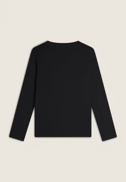 Freddy T-shirt manica lunga in jersey viscosa con scritta fantasia-Donna T-shirts