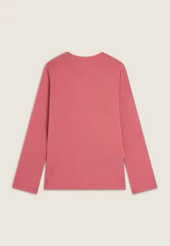 Freddy T-shirt manica lunga in jersey viscosa con scritta dorata-Donna T-shirts