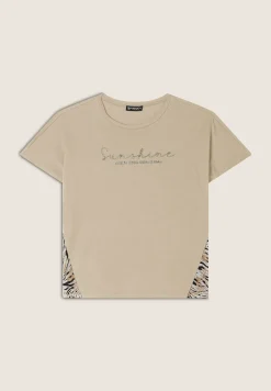 Freddy T-shirt maniche a kimono con stampa fantasia sui fianchi-Donna T-shirts