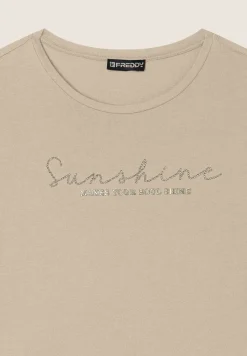 Freddy T-shirt maniche a kimono con stampa fantasia sui fianchi-Donna T-shirts