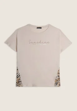 Freddy T-shirt maniche a kimono con stampa fantasia sui fianchi-Donna T-shirts