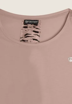 Freddy T-shirt maniche a kimono con stampa fantasia sul retro-Donna T-shirts