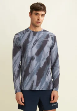 Freddy T-shirt maniche lunghe stampata effetto pennellata-Uomo T-shirts E Polo