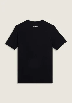 Freddy T-shirt regular con spalle raglan e doppia stampa lucida-Uomo T-shirts E Polo