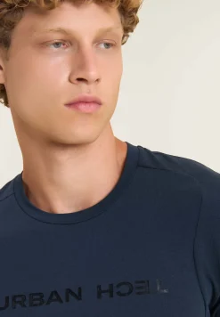 Freddy T-shirt regular con spalle raglan e doppia stampa lucida-Uomo T-shirts E Polo