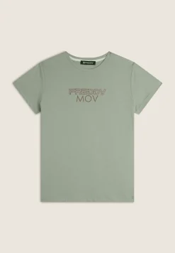 Freddy T-shirt Regular con Stampa Metallizzata-Donna T-shirts