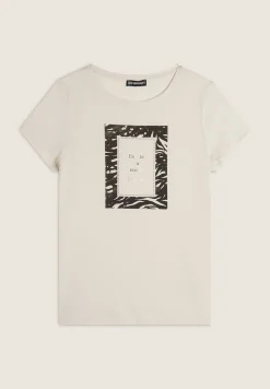 Freddy T-shirt regular fit con grafica e borchie dorate-Donna T-shirts
