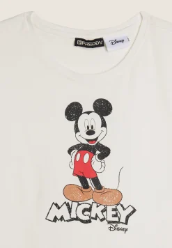Freddy T-shirt regular fit con stampa Mickey Mouse-Donna T-shirts