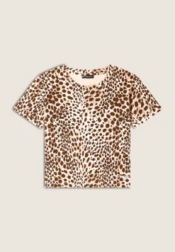 Freddy T-shirt regular fit in jersey animalier-Donna T-shirts