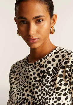 Freddy T-shirt regular fit in jersey animalier-Donna T-shirts