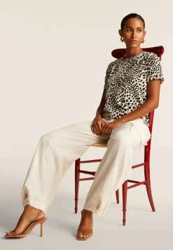 Freddy T-shirt regular fit in jersey animalier-Donna T-shirts