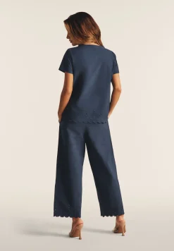 Freddy T-shirt regular in cotone con ricami Sangallo-Donna T-shirts