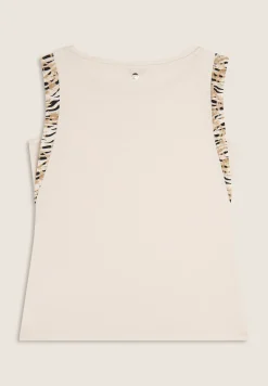 Freddy T-shirt senza maniche con dettagli dorati e animalier-Donna T-shirts