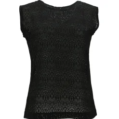 Freddy T-Shirt senza maniche in pizzo con drappeggio posteriore-Donna Top E Canotte