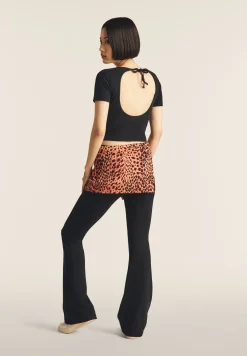 Freddy T-shirt slim fit a costine con apertura sulla schiena-Donna T-shirts