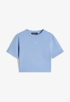Freddy T-shirt slim fit corta in tessuto jersey tinto capo-Donna T-shirts