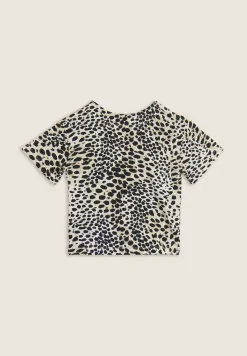 Freddy T-shirt slim fit cropped con stampa animalier-Donna T-shirts