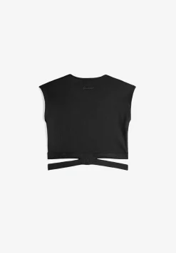 Freddy T-shirt slim fit in costina con gioco di incroci sul fondo-Donna Top E Canotte