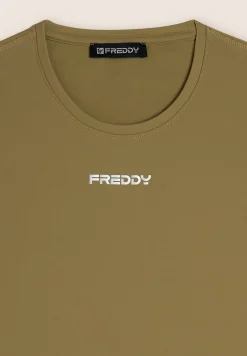 Freddy T-shirt slim fit in D.I.W.O.® traspirante con logo-Donna T-shirts