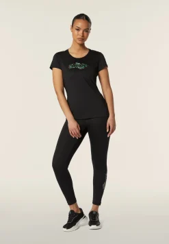 Freddy T-shirt sportiva in tessuto tecnico con grafica floreale-Donna Padel|Pilates