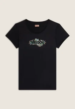 Freddy T-shirt sportiva in tessuto tecnico con grafica floreale-Donna Padel|Pilates