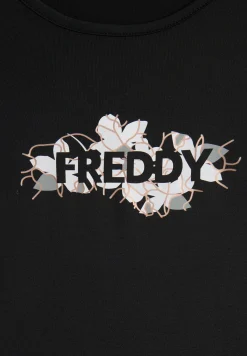 Freddy T-shirt sportiva in tessuto tecnico con grafica floreale-Donna Padel|Pilates