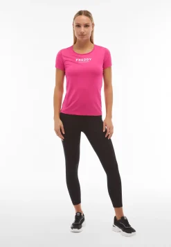 Freddy T-shirt sportiva in tessuto tecnico traspirante-Donna Padel|Pilates