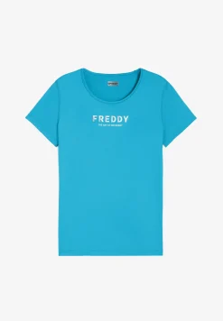 Freddy T-shirt sportiva in tessuto tecnico traspirante-Donna Padel|Pilates