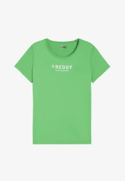 Freddy T-shirt sportiva in tessuto tecnico traspirante-Donna Padel|Pilates
